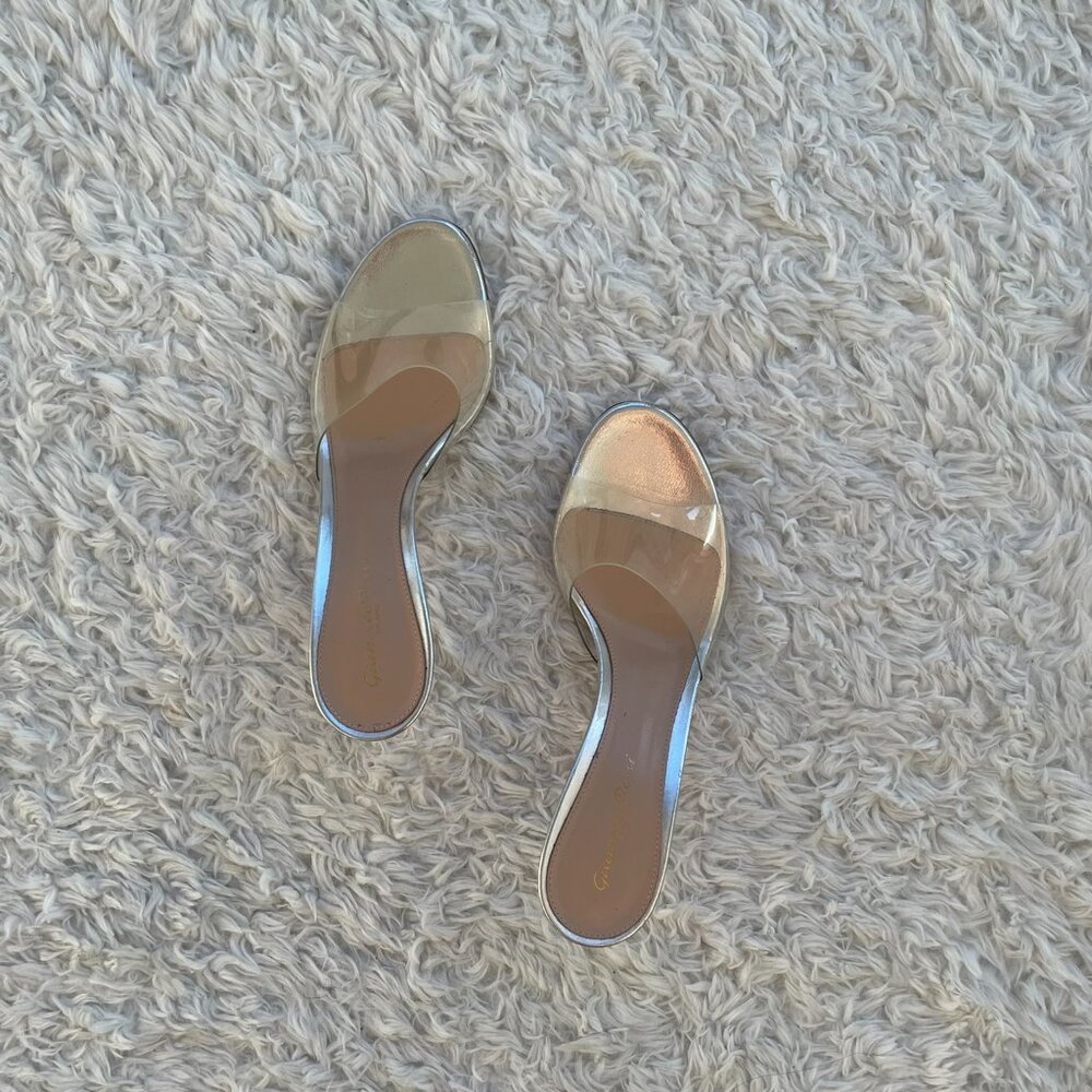 Gianvito Rossi Clear / Silver Sandals
